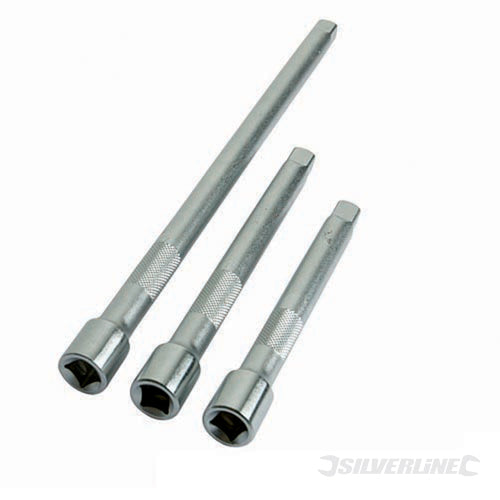 Set 3 prolunghe chiavi per cricchetto in acciaio attacco 3/8" Prezzo Silverline Silverline