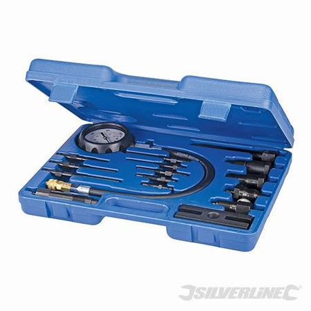 Kit test di compressione motore diesel diagnostica 16 pezzi + valigetta Prezzo Silverline