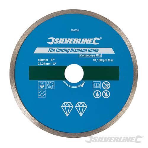 Lama diamantata a disco per taglio piastrelle ideale con smerigliatrici angolari Silverline Silverline