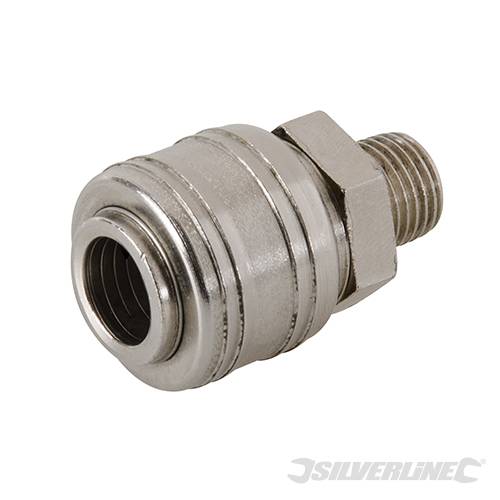 Raccordo con filettatura maschio e attacco rapido 1/4" BSP Silverline Silverline