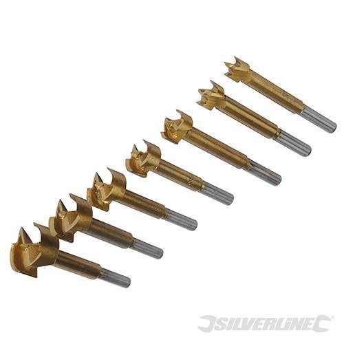 Set frese Forstner rivestite di titanio 7 pezzi Silverline Silverline