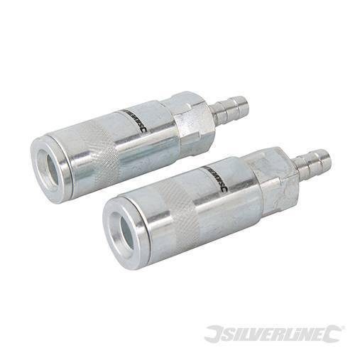 Set di accoppiatori rapidi per tubi a aria compressa Silverline 2 pezzi Silverline