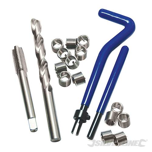 Kit di riparazione filettatura Helicoil punta guida estrattore Silverline Prezzo Silverline