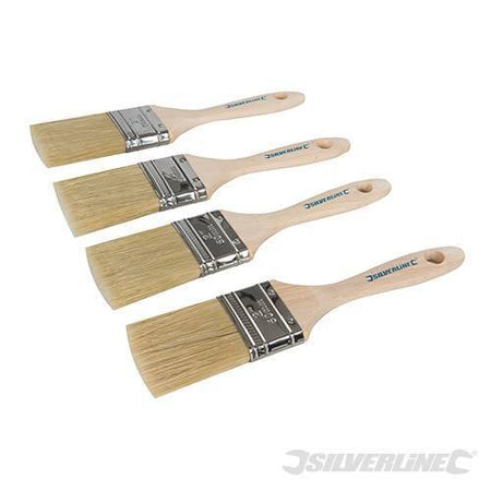 4 Pennelli Tradesman con Setole Miste Silverline Adatto a Tutte le Vernici !!! Silverline