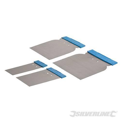 Spatola set spatole lame per stucco 4 pezzi in acciaio inox Prezzo Silverline Silverline