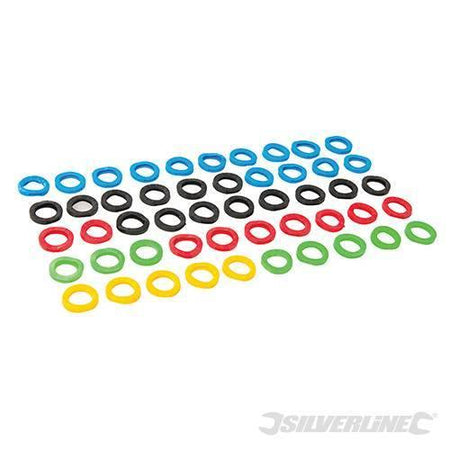 Rivestimenti accessori colorati per chiavi in plastica Silverline 50 pz Silverline