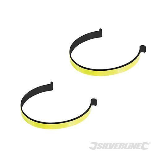 2 Clip riflettenti da ciclismo biciclette per pantaloni pratiche Silverline Silverline