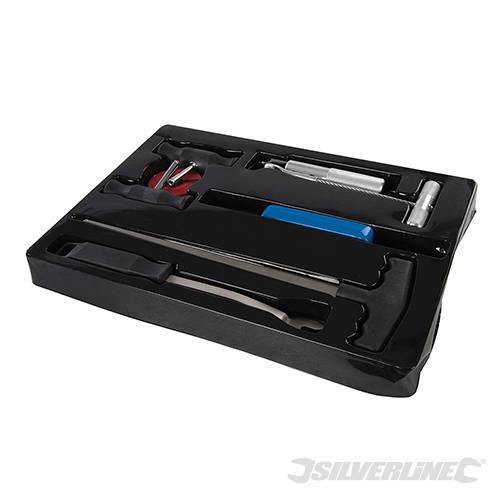 Kit di utensili per la rimozione del parabrezza in acciaio Silverline 7 pz auto Silverline