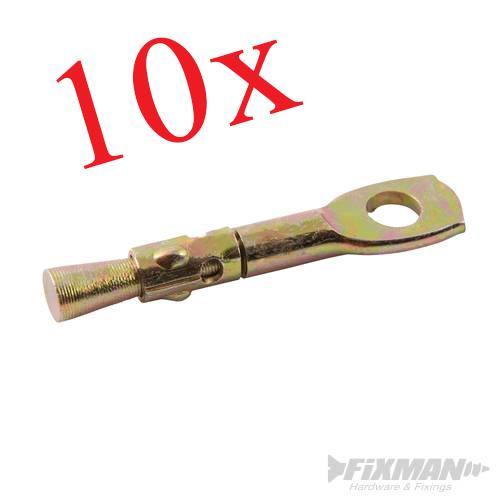 Tassello gancio per cavi ideale per controsoffitti 6x50mm Fixman10 p.zi Fixman