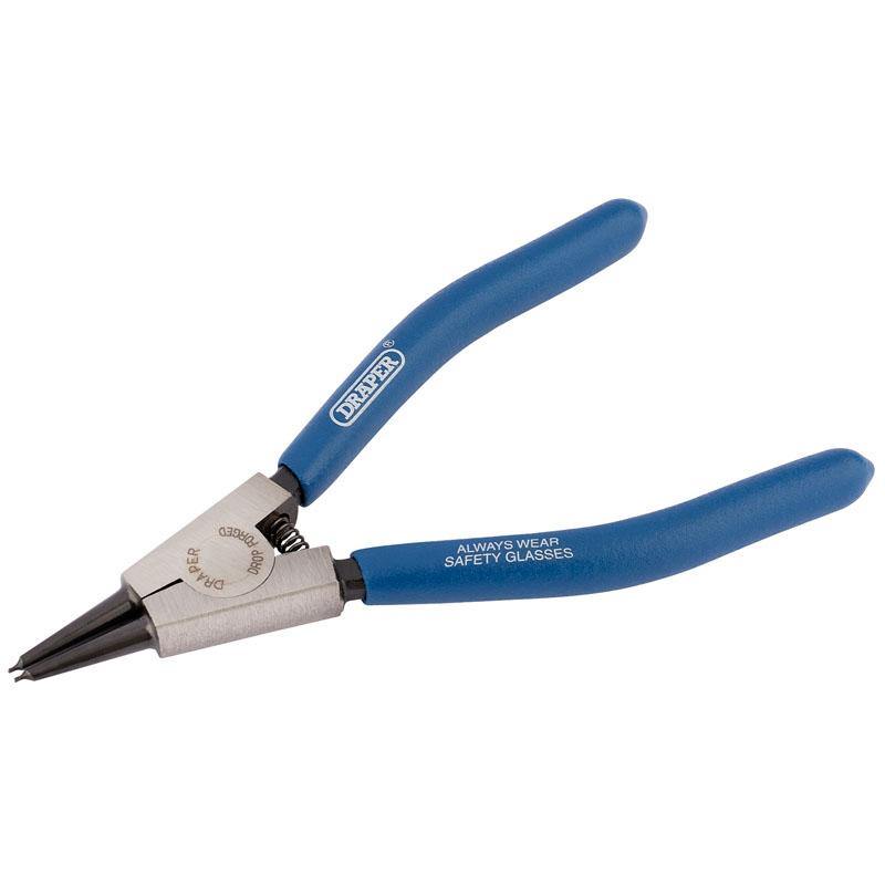 Pinza per Anelli Elastici Esterni Seeger con Punte Dritte Professionle Draper Draper tools