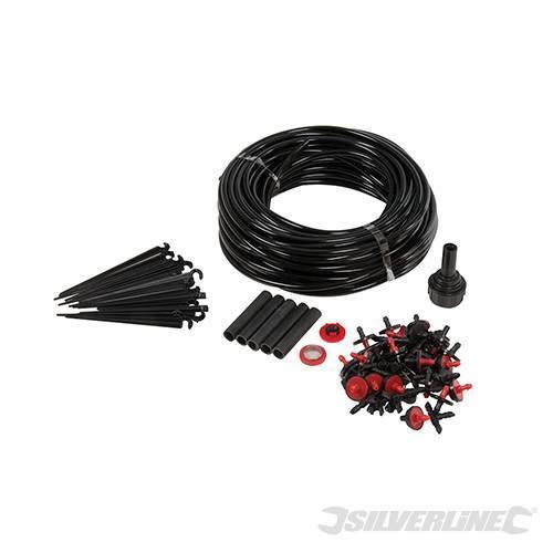 Kit di microirrigazione a goccia piante serra e giardino 71pz Silverline Silverline