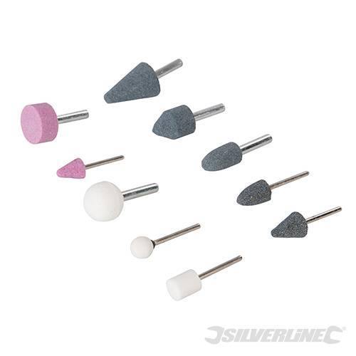 Set pietre di levigatura e smerigliatura Silverline 10 pezzi Silverline