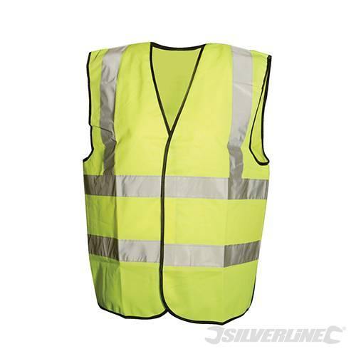 Gilet catarifrangente in poliestere M L XL Silverline Silverline