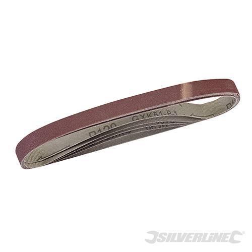 Nastri abrasivi per levigatrice silverline 5 pezzi 13x457mm Grana 40-60-80-120 Silverline