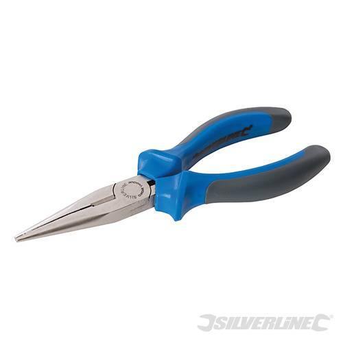 Pinza becco lungo Silverline in acciaio cromo 150mm Prezzo Silverline