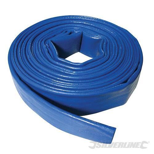 Tubi di Scarico in pvc flessibili piatti per piscine laghi fossi 10m Silverline Silverline