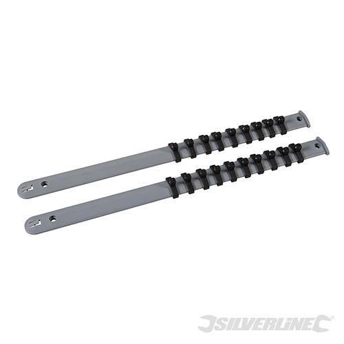 Set di supporti plastica per bussole a parete Silverline ordine posizione 2pz Silverline