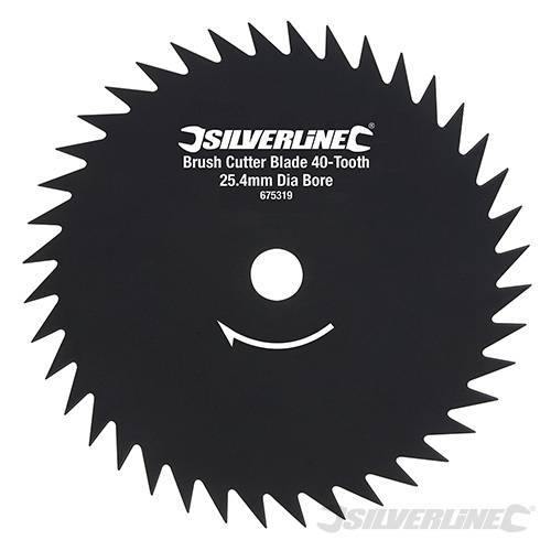 Lama a disco in acciaio al carbonio per decespugliatori 40 denti Foro 25,4 mm silverline Silverline