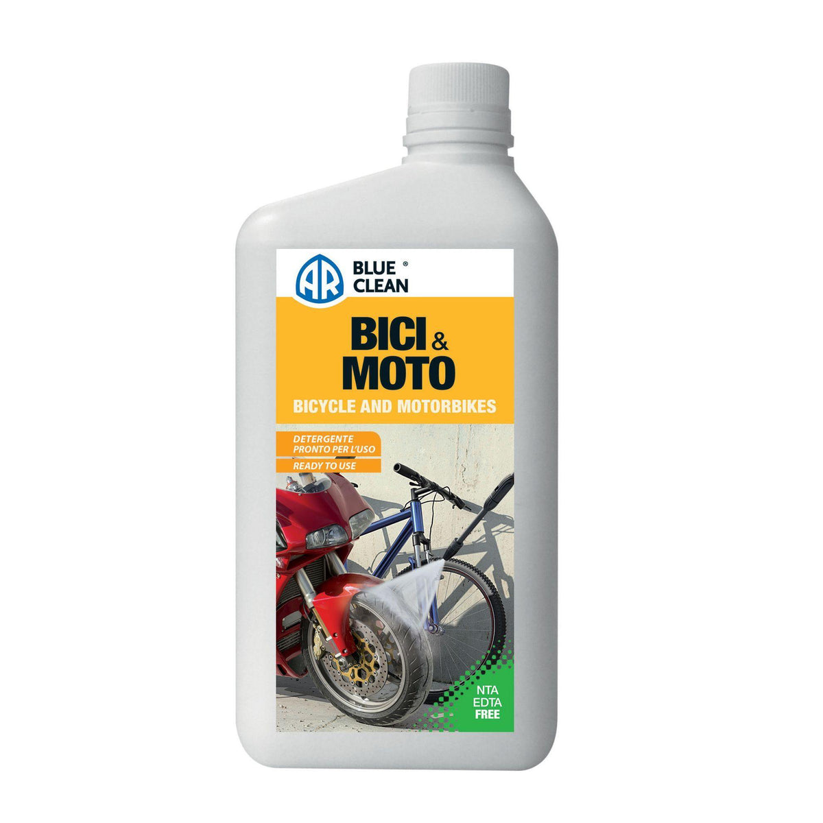 Detergente Bici/Moto 1L per la Pulizia di Vernici di Telai Rimuove Fango e Olio ar blue clean