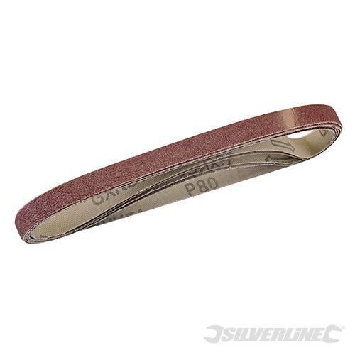 Nastri abrasivi per levigatrice silverline 5 pezzi 13x457mm Grana 40-60-80-120 Silverline