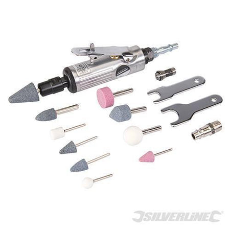 Kit di smerigliatura pneumatica Silverline 15 pezzi Silverline