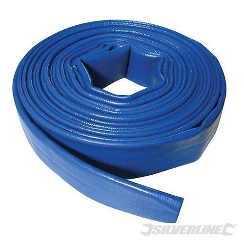 Tubi di Scarico in pvc flessibili piatti per piscine laghi fossi 10m Silverline Silverline