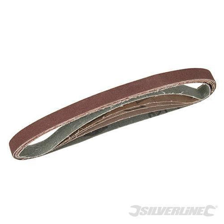 Nastri abrasivi per levigatrice silverline 5 pezzi 13x457mm Grana 40-60-80-120 Silverline