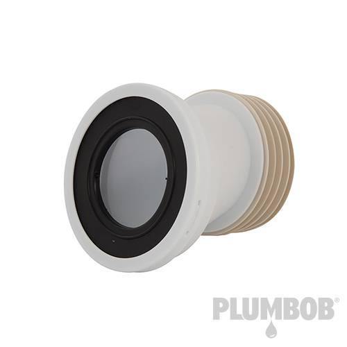 Connettore Idraulico Piatto a Gomito 110mm, 5° di pendenza, per WC Plumbob Plumbob