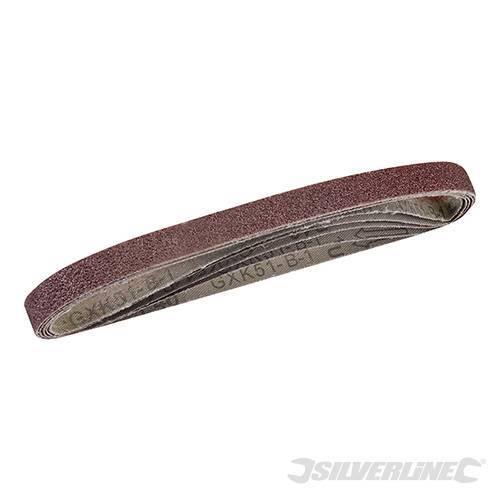 Nastri abrasivi per levigatrice silverline 5 pezzi 13x457mm Grana 40-60-80-120 Silverline