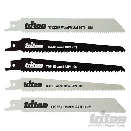 Triton Lame per sega elettrica alternativa tagliarami 150mm  5 pezzi raccordo standard 1/2" Triton