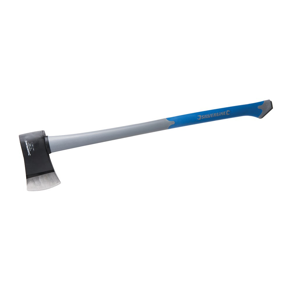 Accetta ascia in acciaio manico rivestito in gomma peso 3kg Offerta Silverline Silverline