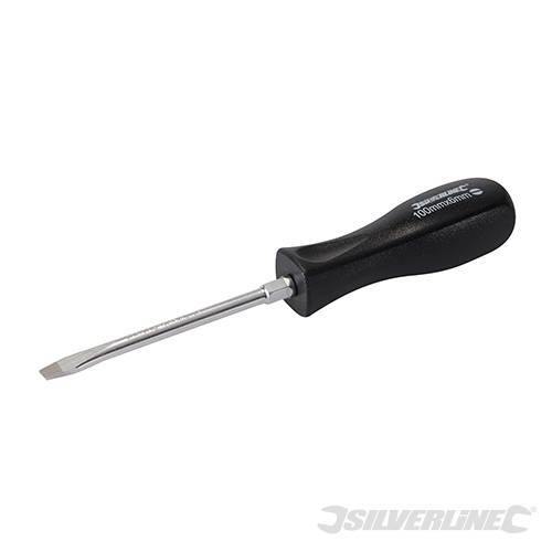 Cacciavite fisso Silverline 6 x 100 mm punta piatta in acciaio cromo Silverline