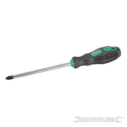 Cacciavite Silverline stella PZ2 x 100 mm punta croce in acciaio cromo Silverline