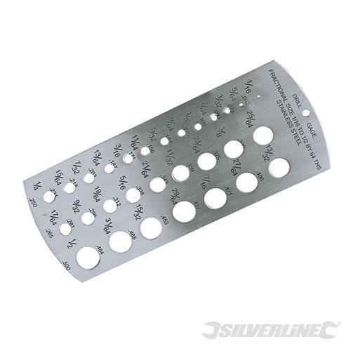 Silverline calibro per la misura delle punte elicoidali in acciaio 1/16 a 1/2  Prezzo Silverline