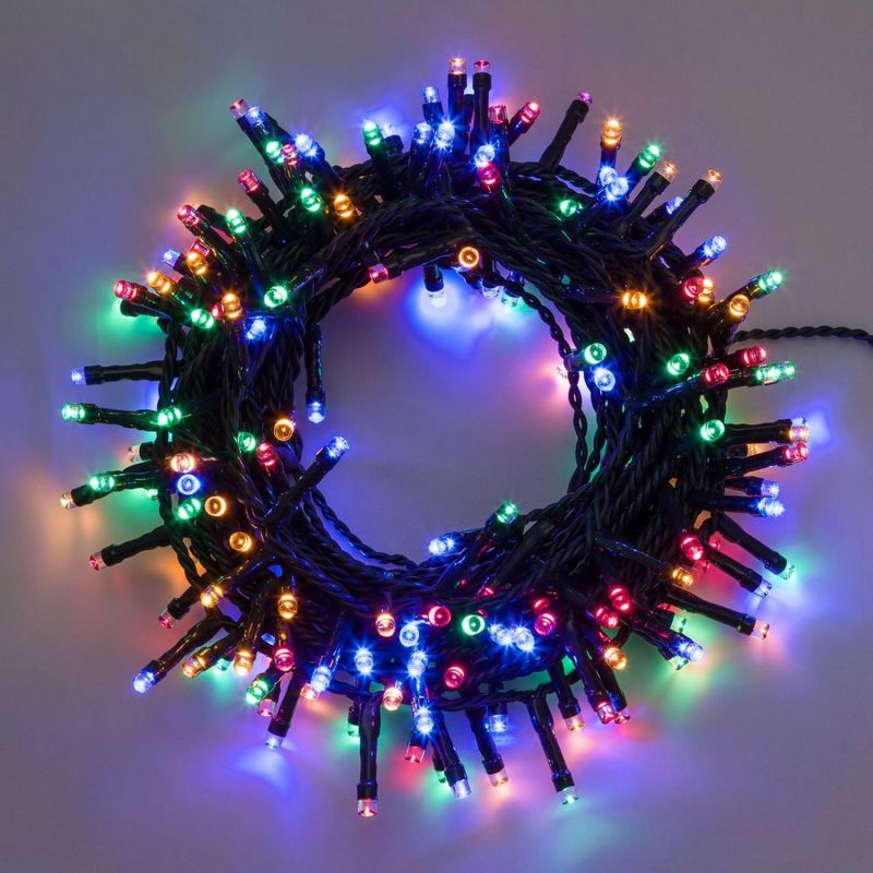Catena Minilucciole 500 Led Multicolore 22 Metri 8 Giochi Luce Lotti Xone