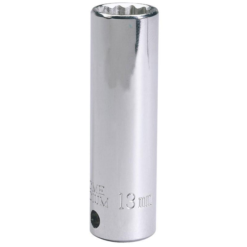 Chiave a bussola lunga 65mm innesto 3/8 12 punte 9 misure acciaio Draper Draper tools
