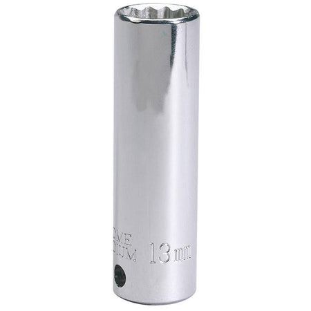 Chiave a bussola lunga 65mm innesto 3/8 12 punte 9 misure acciaio Draper Draper tools