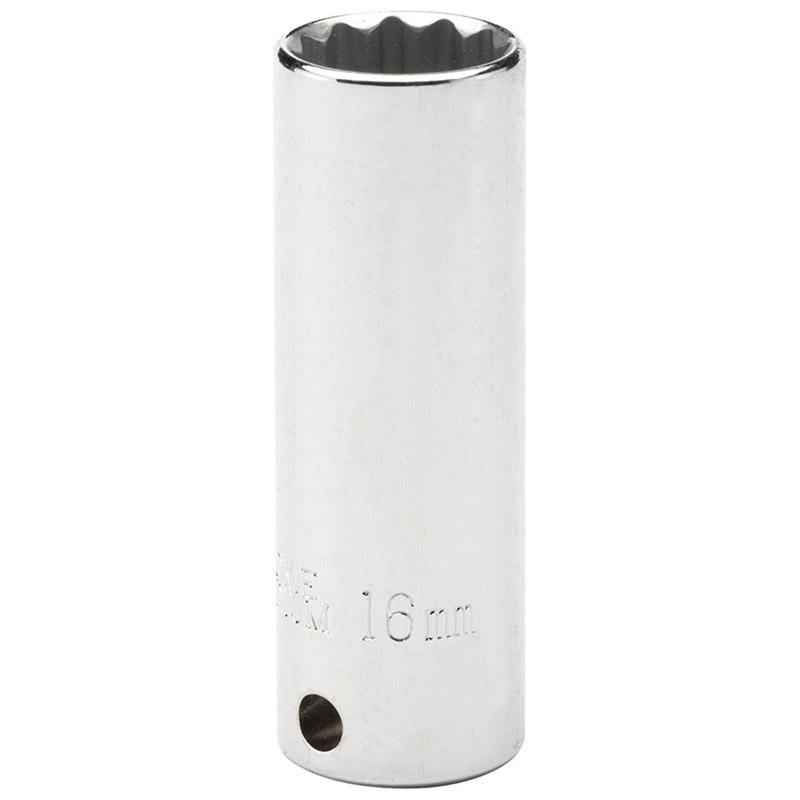 Chiave a bussola lunga 65mm innesto 3/8 12 punte 9 misure acciaio Draper Draper tools