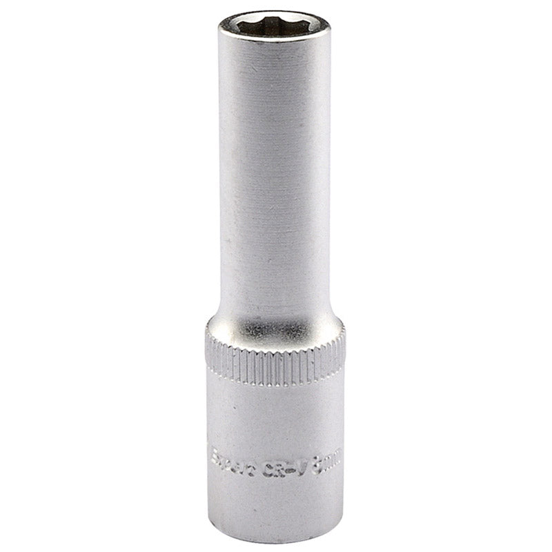 Chiave a bussola lunga innesto 3/8 6 punte 9 misure acciaio satinato Draper Draper tools