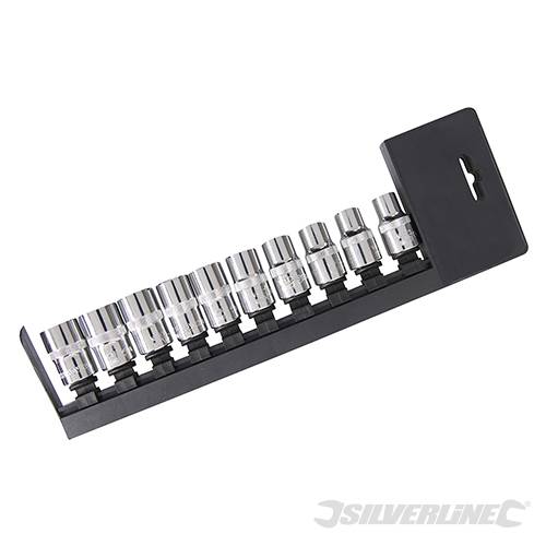Set chiave Silverline a bussola 1/2 10 pezzi acciaio cromo da 10 a 19 mm Prezzo Silverline