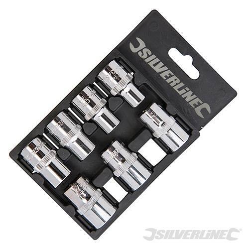 Set Silverline chiavi a bussola 1/2" 7 pezzi 3/8" - 3/4" acciaio Prezzo Silverline