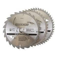 Lame per seghe circolari in TCT da 24, 40, 48 denti 3 p.zi 235 x 30 anelli 25 e 16 mm Silverline