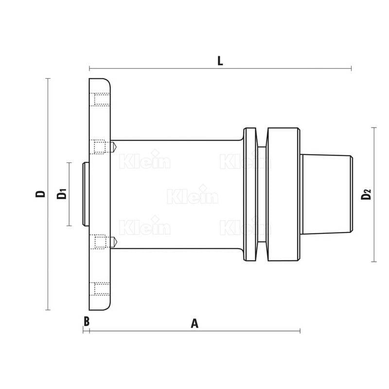 KLEIN ADATTATORE HSK63 PER SEGHE CIRCOLARI T128 Klein