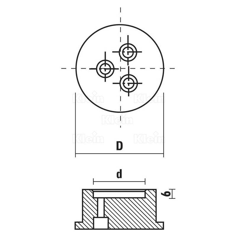 KLEIN FLANGE DI SERRAGGIO PER ART. T132.320.NS Z092 Klein