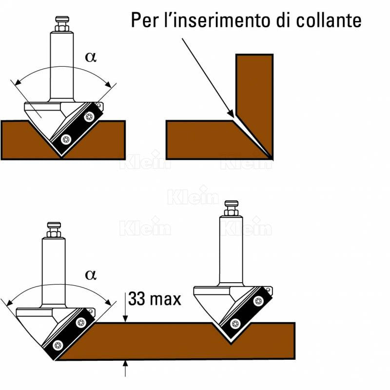 KLEIN FRESE CON COLTELLINI HW PER FRESARE A “V” Z=1 W171 Klein