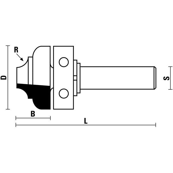 KLEIN FRESE HW CON CUSCINETTO SUPERIORE Z=2 E135 - G135 Klein