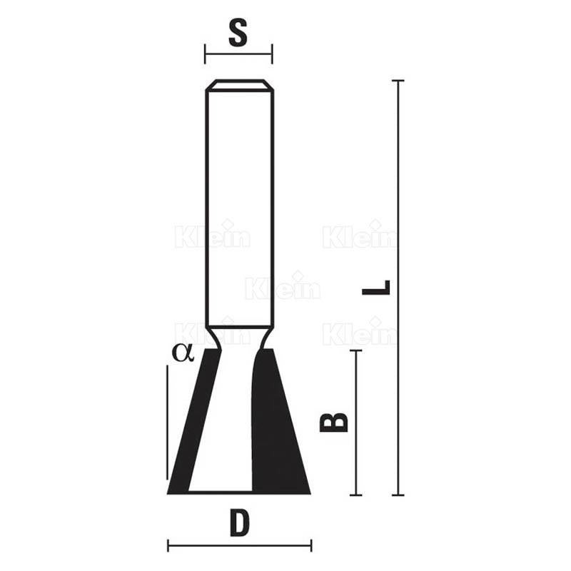 KLEIN FRESE HW PER INCASTRI A CODA DI RONDINE Z=2 HA108 - HB108 - HC108 Klein