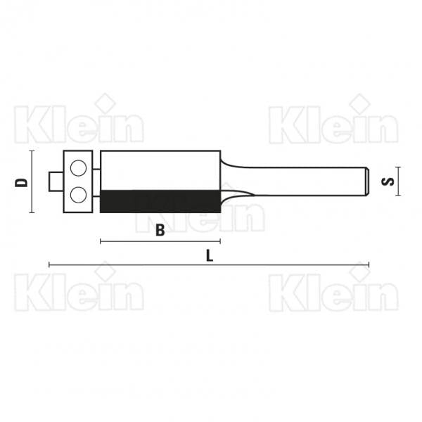 KLEIN FRESE PKD A TAGLIENTI DIRITTI CON CUSCINETTO Z=2  XA119 - XB119 - XC119 Klein