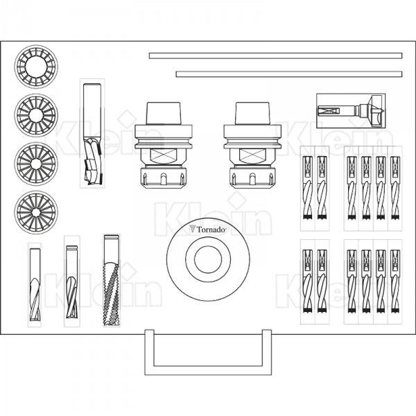 KLEIN KIT IN VALIGETTA PER MACCHINE CNC X118 Klein