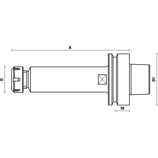 KLEIN PORTAUTENSILI CONO HSK63F ER16 - G2,5 TJ118 Klein